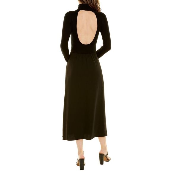Vince Mixed Media Wool & Cashmere-Blend Open-Back Dress - Picture 2 of 3